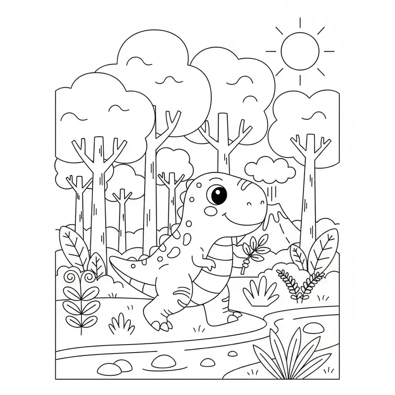 Structured Coloring Pages For Kids