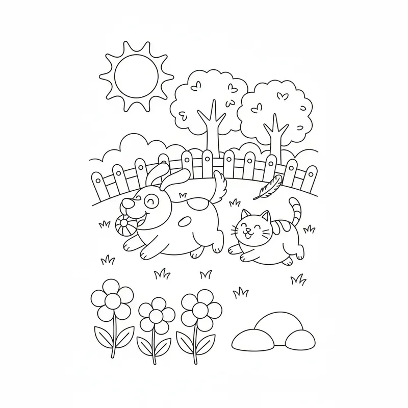 Structured Coloring Pages For Kids