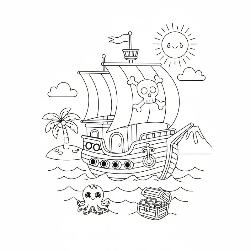 Structured Coloring Pages For Kids