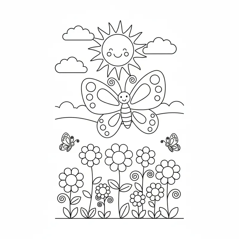 Structured Coloring Pages For Kids