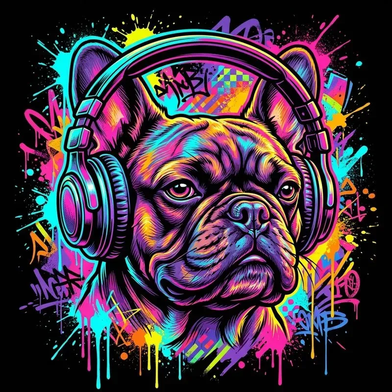 Neon Graffiti Animal Tshirt Designs