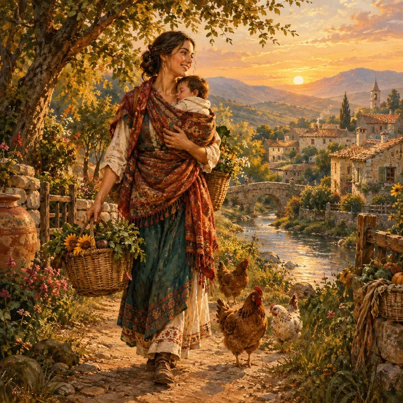 Heritage Motherhood Storybook Art