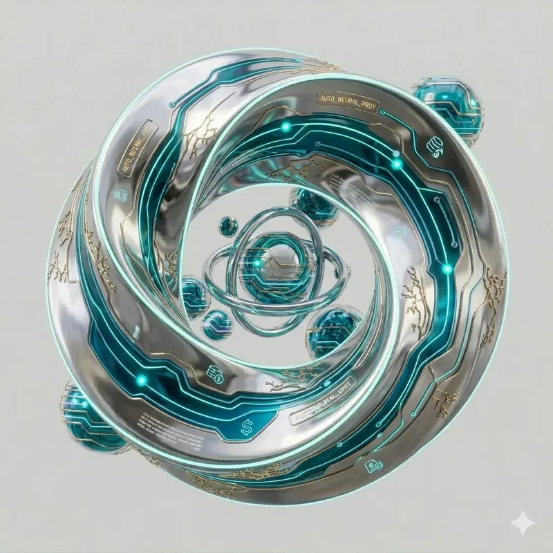 3D Abstract Cybernetic UI Icons