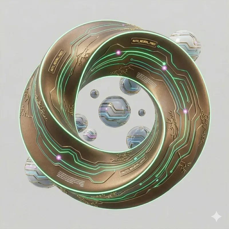 3D Abstract Cybernetic UI Icons
