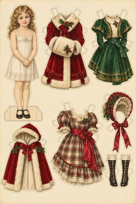 Vintage Christmas Paper Cutouts
