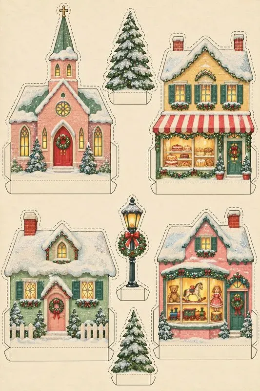 Vintage Christmas Paper Cutouts