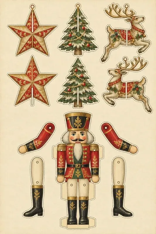 Vintage Christmas Paper Cutouts