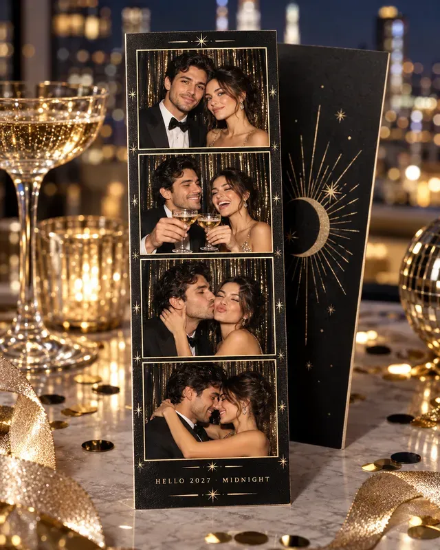 Event Photo Booth Strip Keepsake Cards