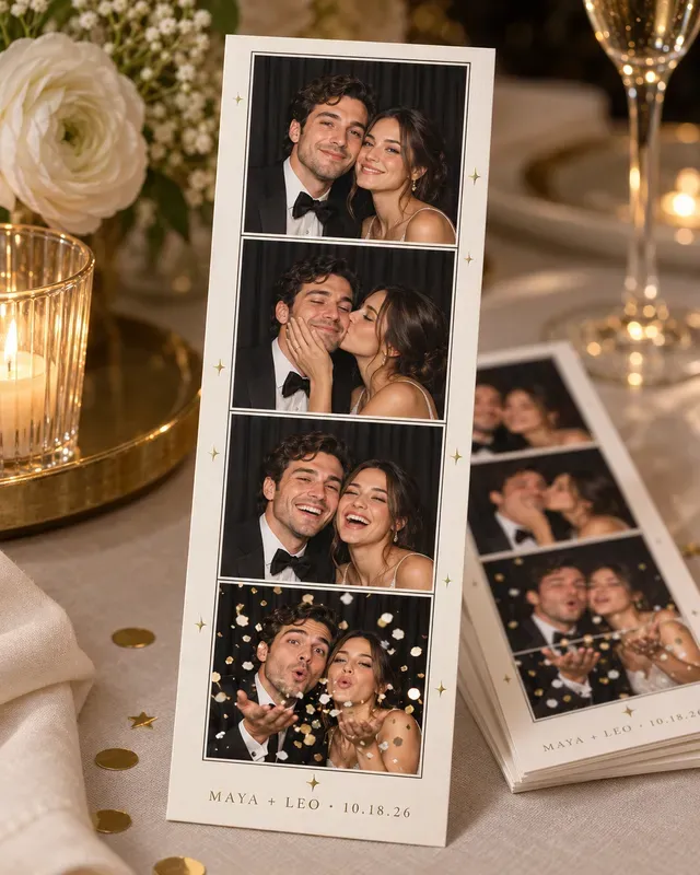 Event Photo Booth Strip Keepsake Cards