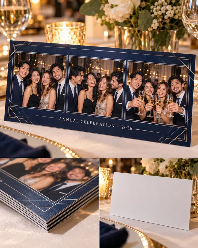 Event Photo Booth Strip Keepsake Cards