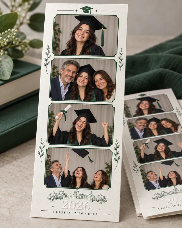 Event Photo Booth Strip Keepsake Cards