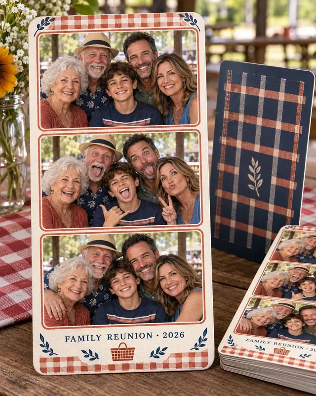 Event Photo Booth Strip Keepsake Cards