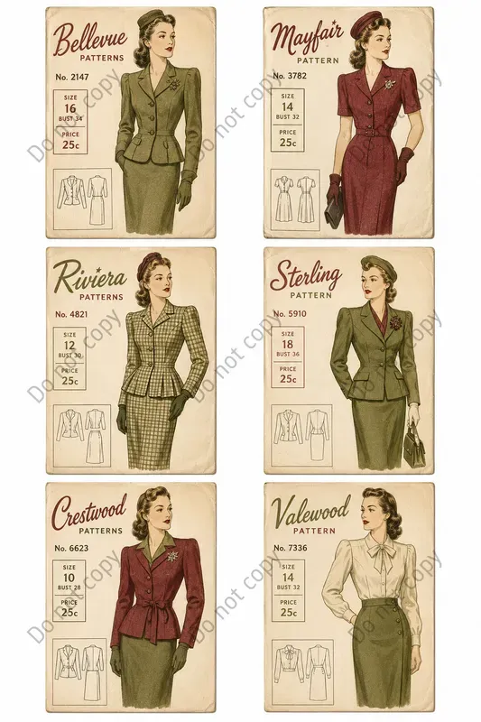 Vintage Pattern Envelope Sheets