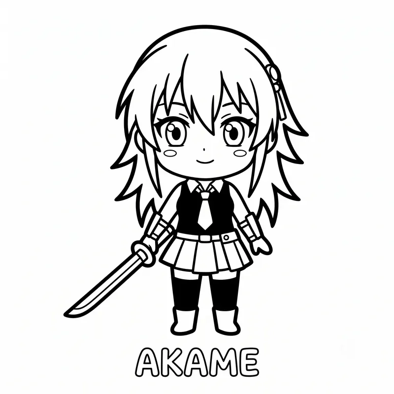 Chibi Anime Coloring Pages Generator