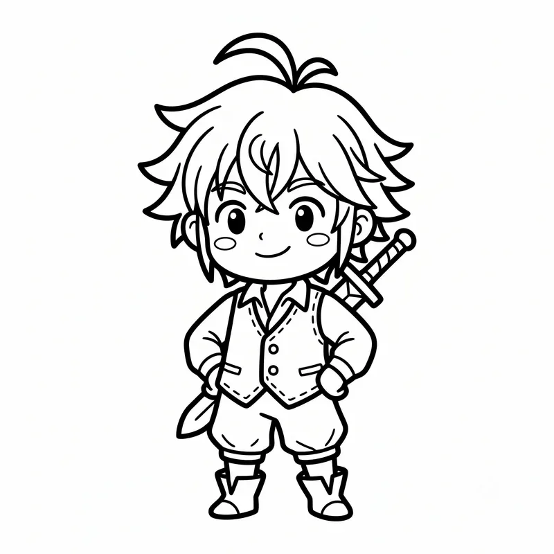 Chibi Anime Coloring Pages Generator