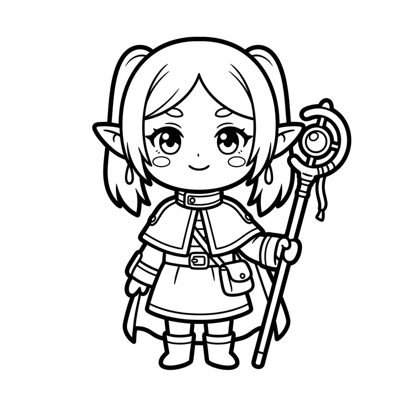 Chibi Anime Coloring Pages Generator
