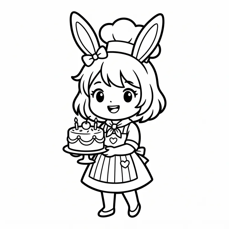 Chibi Anime Coloring Pages Generator