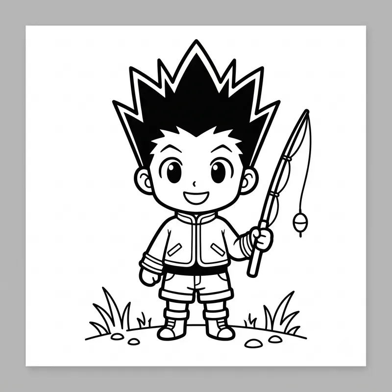 Chibi Anime Coloring Pages Generator