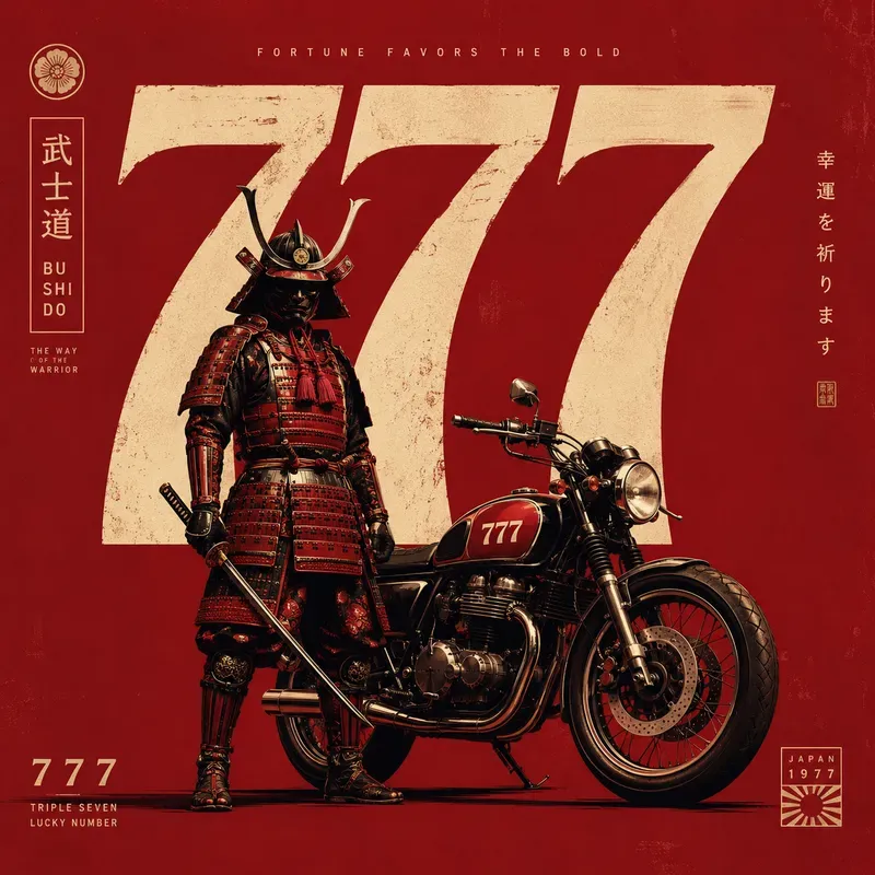Retro Numeric Poster Riders