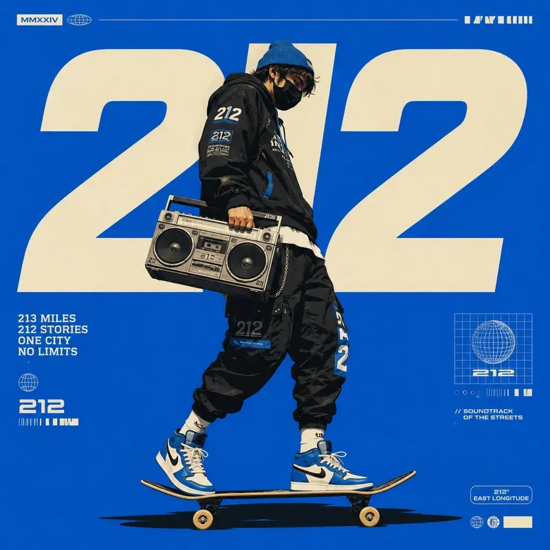 Retro Numeric Poster Riders