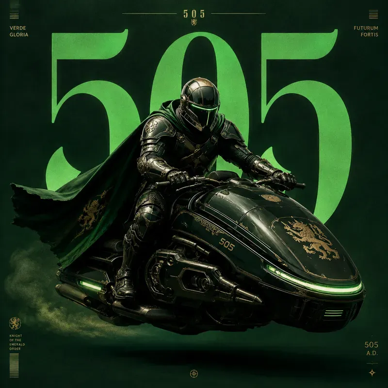 Retro Numeric Poster Riders