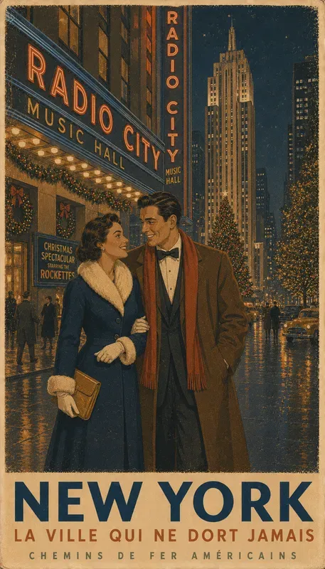 Vintage Couple Travel Posters