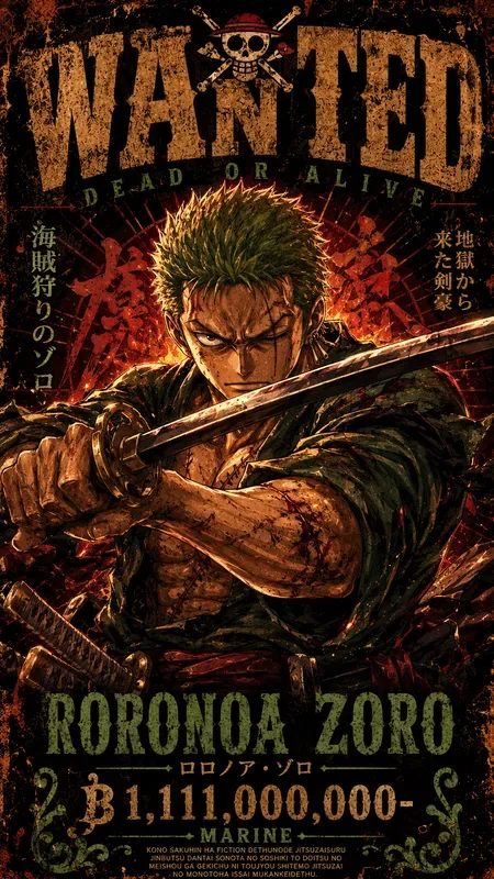 Gritty Anime Wanted Posters