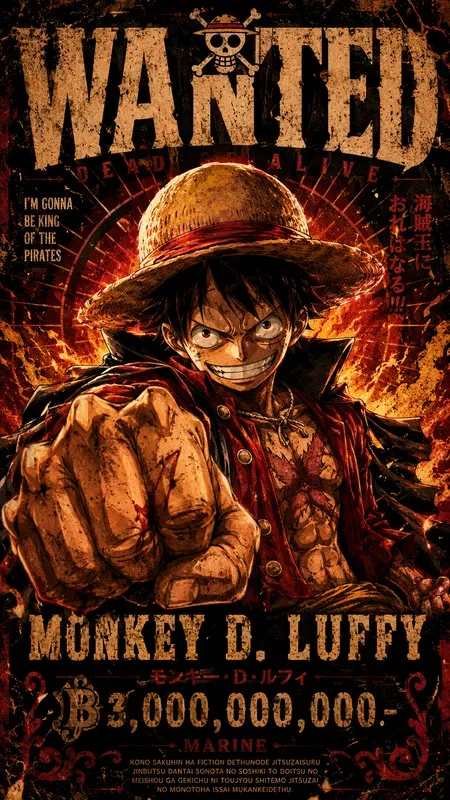 Gritty Anime Wanted Posters