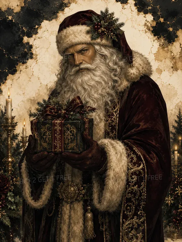 Dark Gothic Christmas Junk Journal Pages