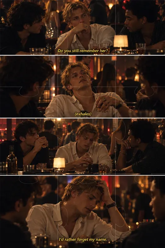 Cinematic Film Still Collages With Subtitles