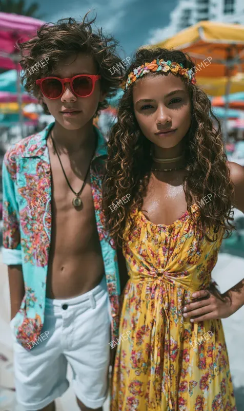 Free Neon Resort Fashion Editorials