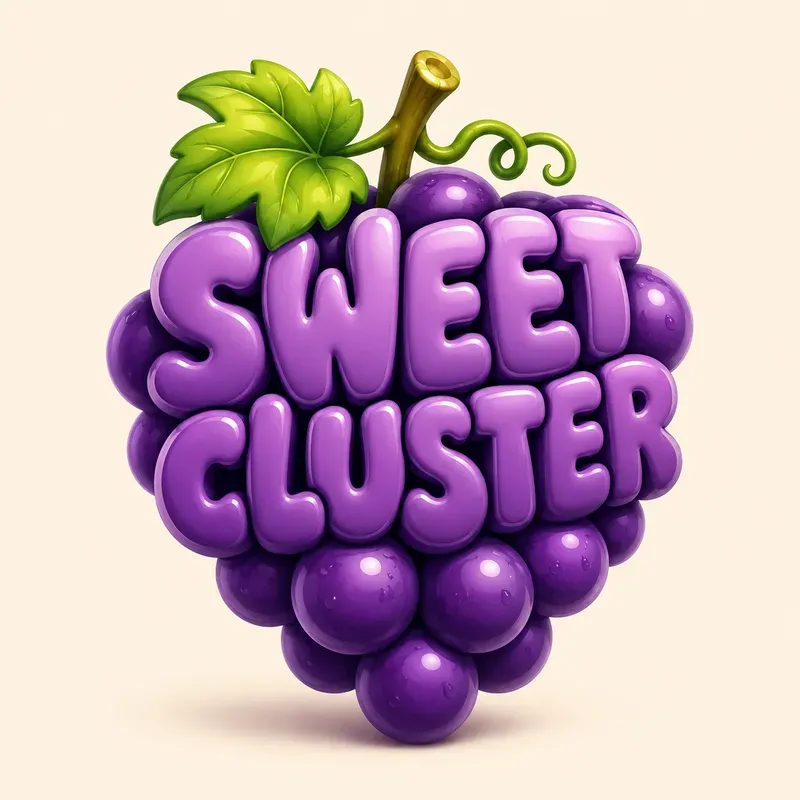 Glossy 3D Fruit Typography Logos