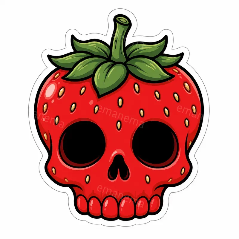 Cute Macabre Comic Sticker Vectors
