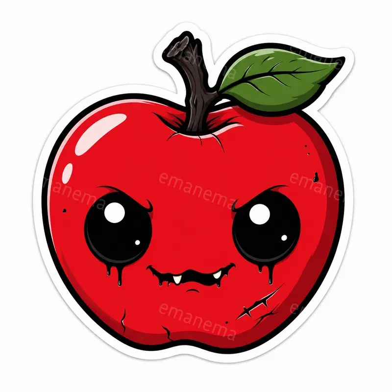 Cute Macabre Comic Sticker Vectors