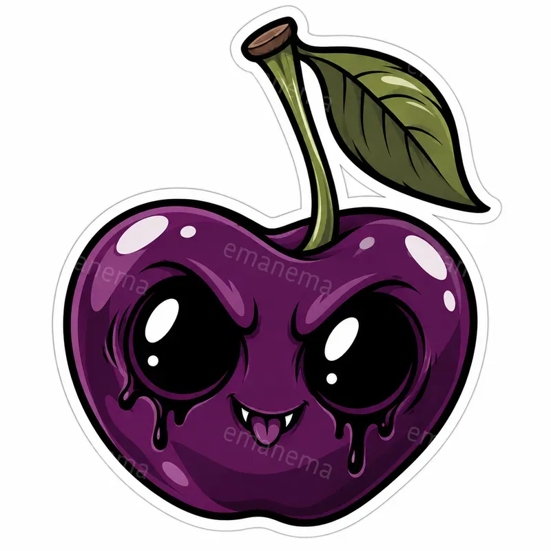 Cute Macabre Comic Sticker Vectors