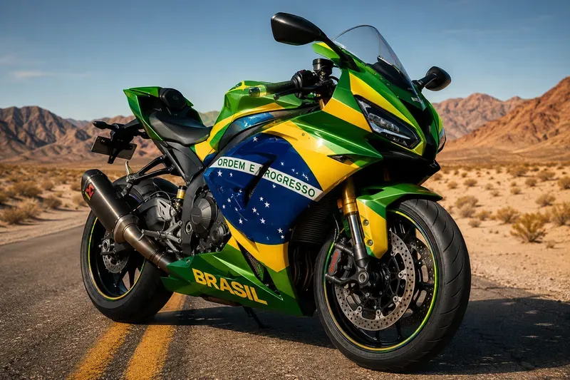 Bike Modification Brazil Flags