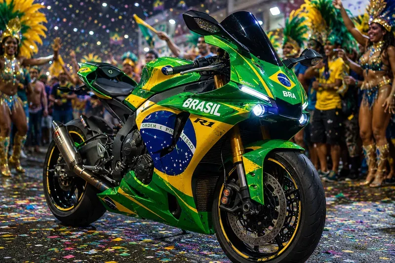 Bike Modification Brazil Flags