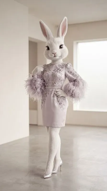 Ethereal Animal Couture Luxury Fashion