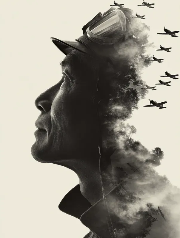 Military Double Exposure Portraits