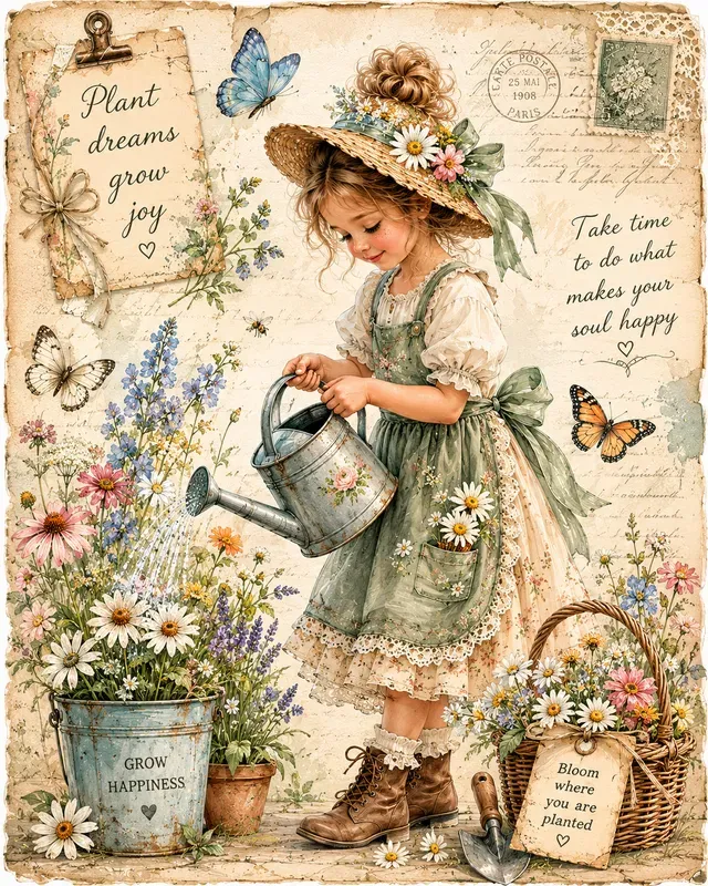 Summer Daisy Junk Journal Pages