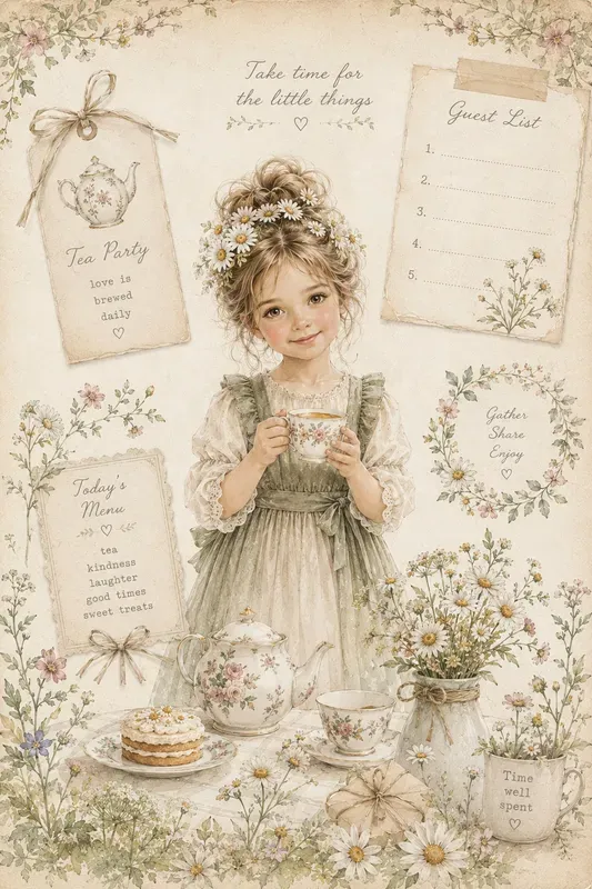 Summer Daisy Junk Journal Pages