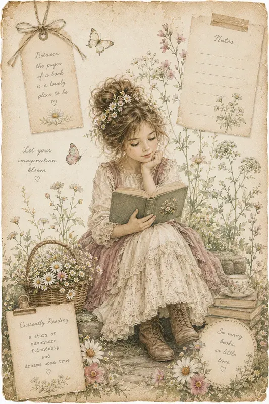 Summer Daisy Junk Journal Pages