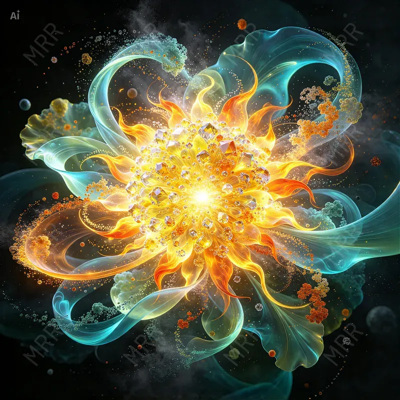 Explosive Organic Fractals