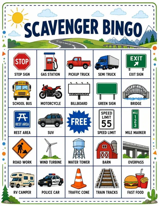 Bingo Scavenger Hunt Printables