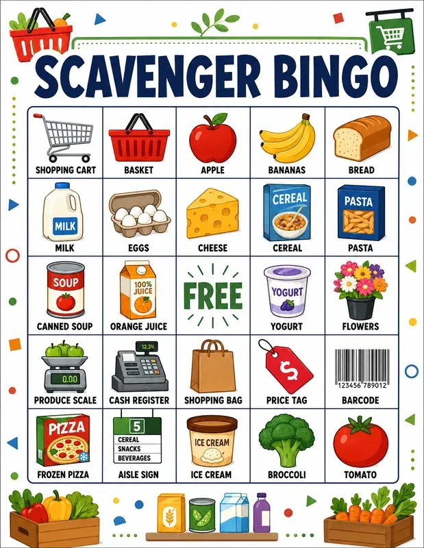 Bingo Scavenger Hunt Printables