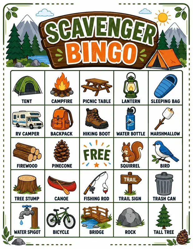 Bingo Scavenger Hunt Printables