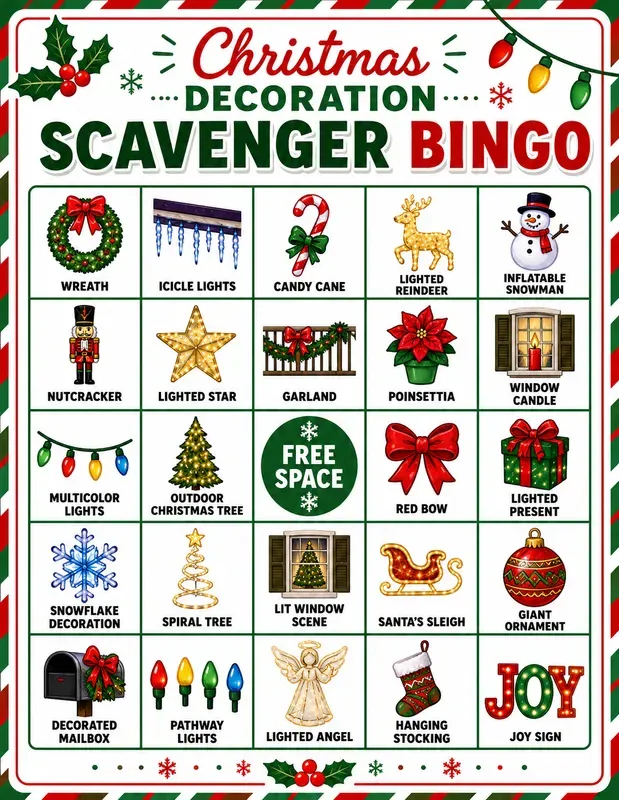 Bingo Scavenger Hunt Printables