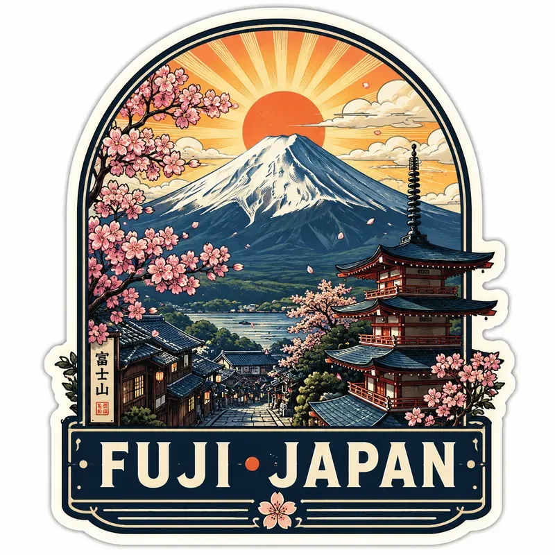 Vintage Travel Landmark Stickers