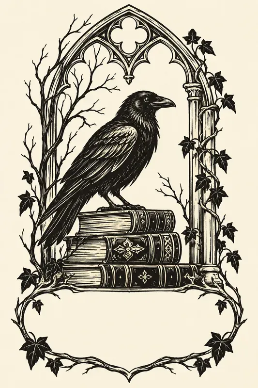 Gothic Halloween Bookplate Designs