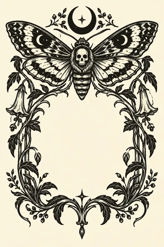 Gothic Halloween Bookplate Designs